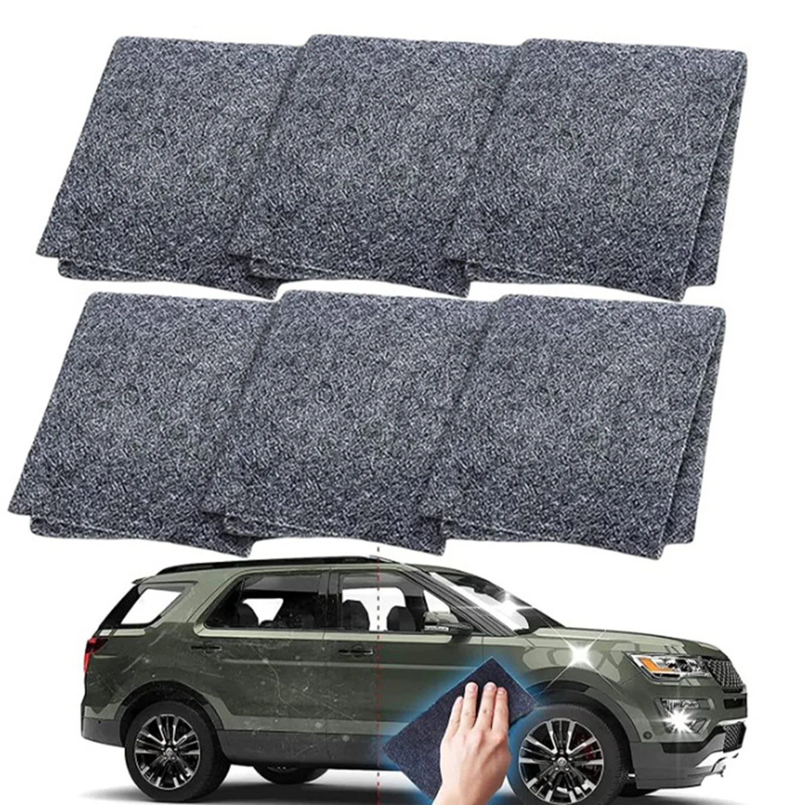 12 Pcs Nano Sparkle Cloth for Car Scratches, Nano Magic Cloth,Nano Sparkle Cloth Scratch Remover Easily Repair Scratches Paint Residues Water Spots Remover, Nanosparklecloth Scratch Remover Erase